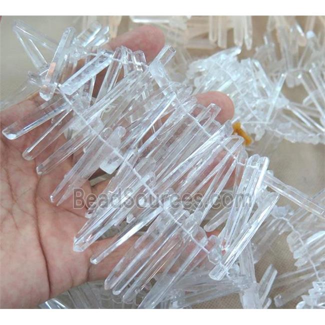 clear quartz bead stick for necklace