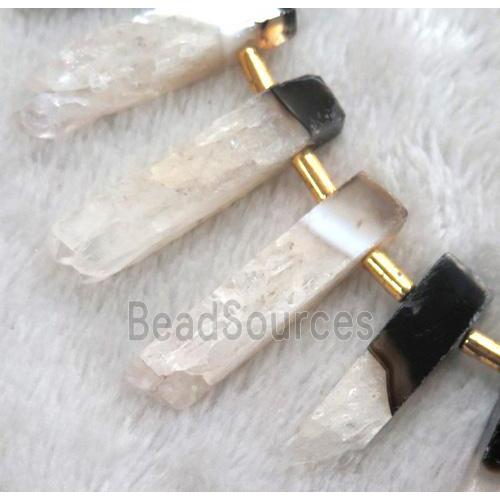 druzy agate bead, stick