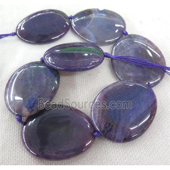 purple Agate bead, teardrop