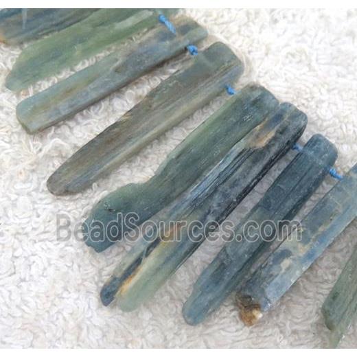 kyanite stick bead, freeform, blue