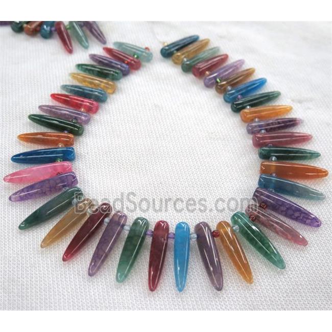 agate bullet beads, mix color