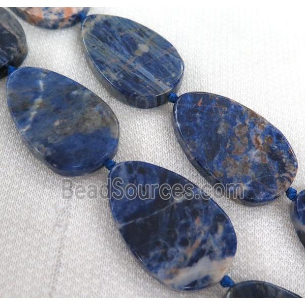 blue sodalite bead, teardrop