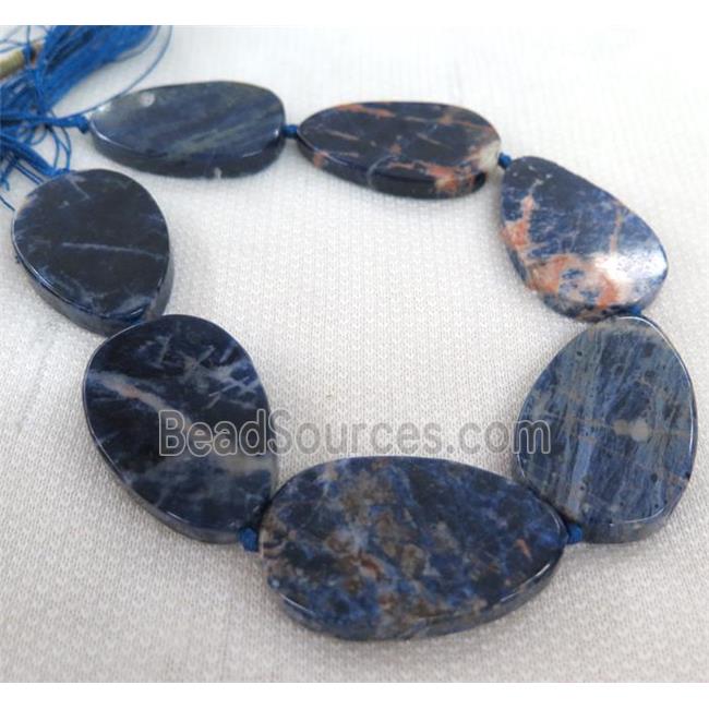 blue sodalite bead, teardrop