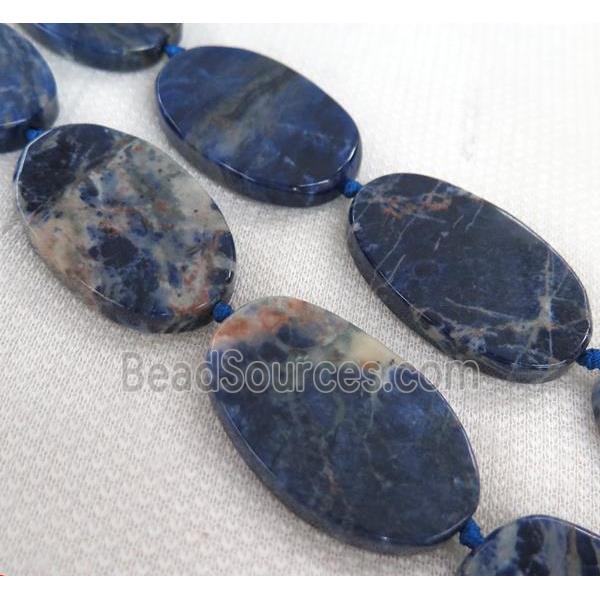 blue sodalite bead, oval