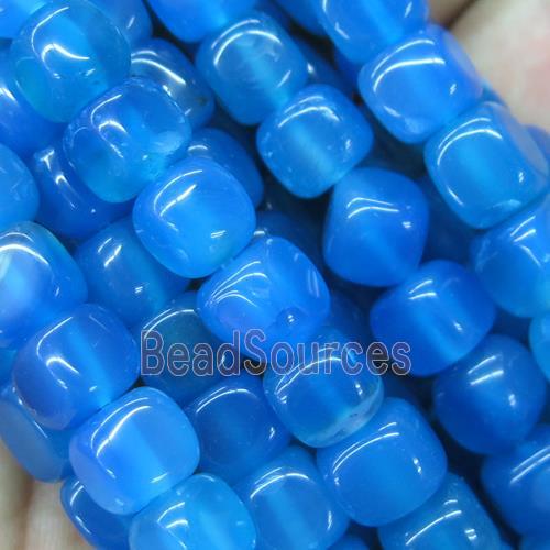 skyblue Agate cube beads