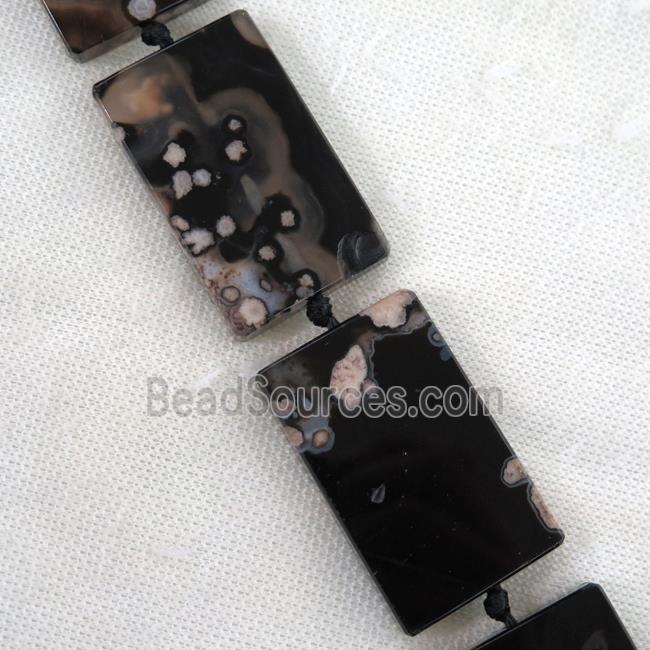 black Cherry Agate beads, rectangle