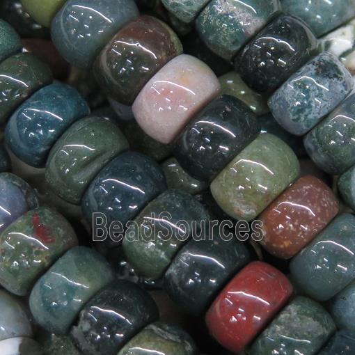 Indian Agate barrel beads