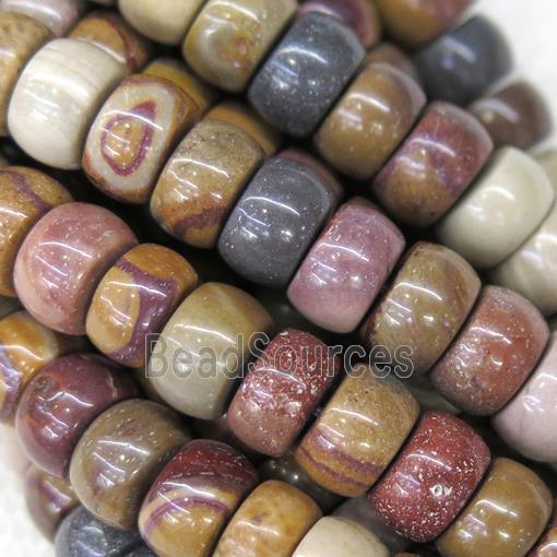 sunset Mookaite barrel beads