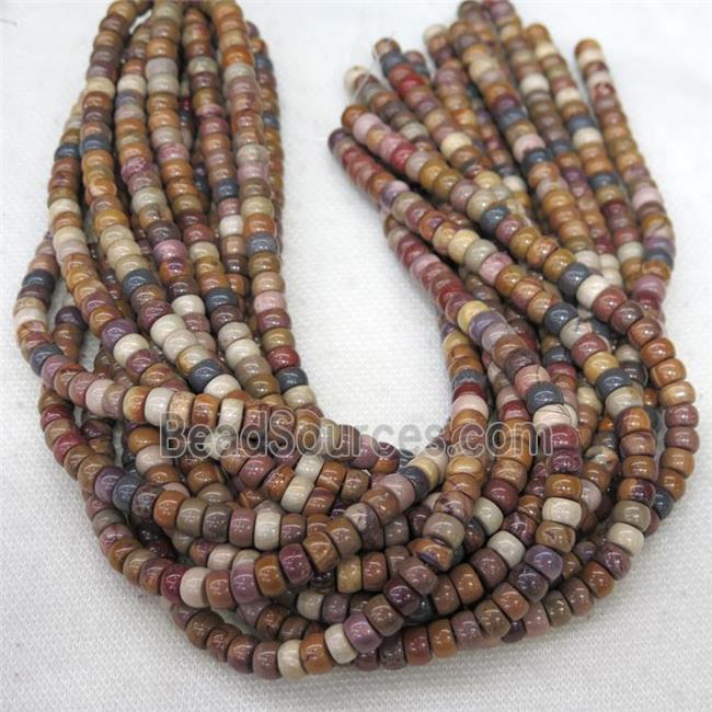 sunset Mookaite barrel beads