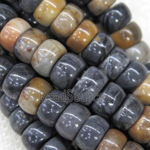 Picasso Jasper barrel beads