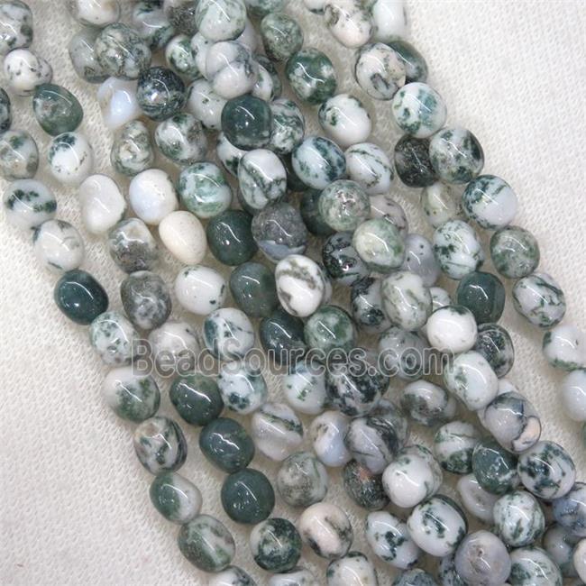 green dendrite Tree Agate beads