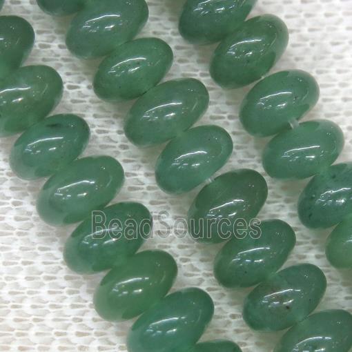 green Aventurine rondelle beads