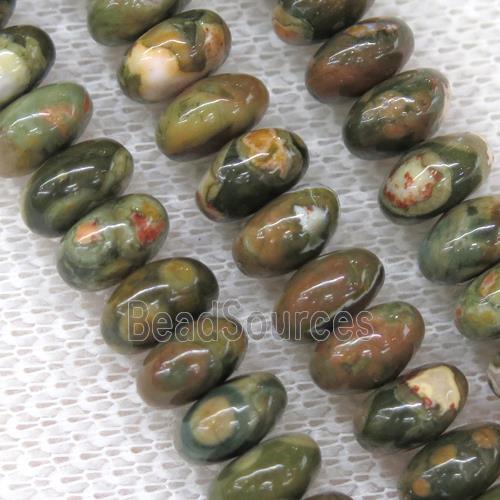 green Rhyolite Beads rondelle beads