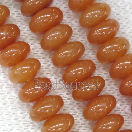 red Aventurine rondelle beads