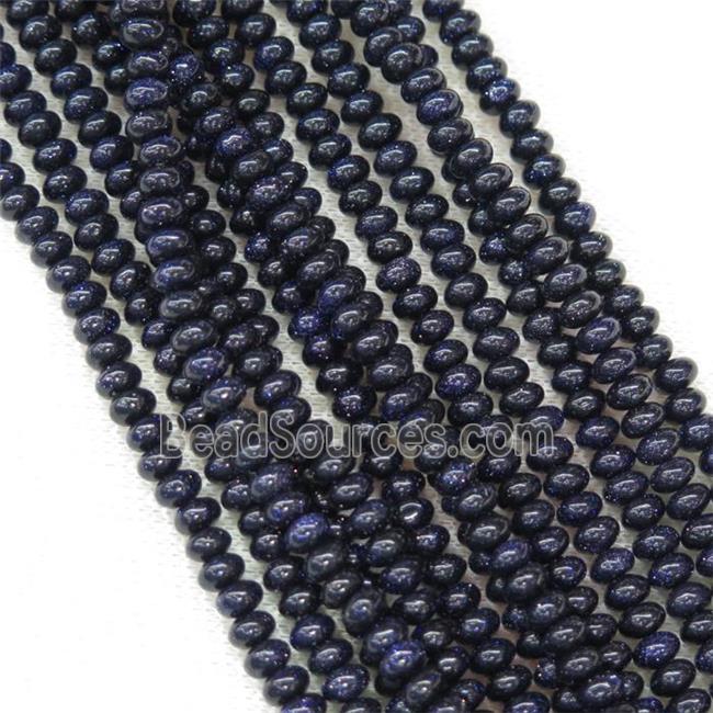 blue SandStone rondelle beads