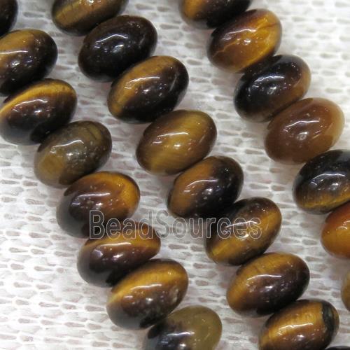 yellow Tiger eye stone rondelle beads