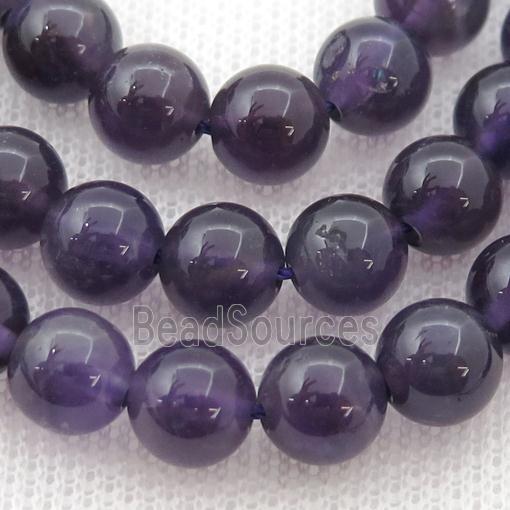 round purple Amethyst beads