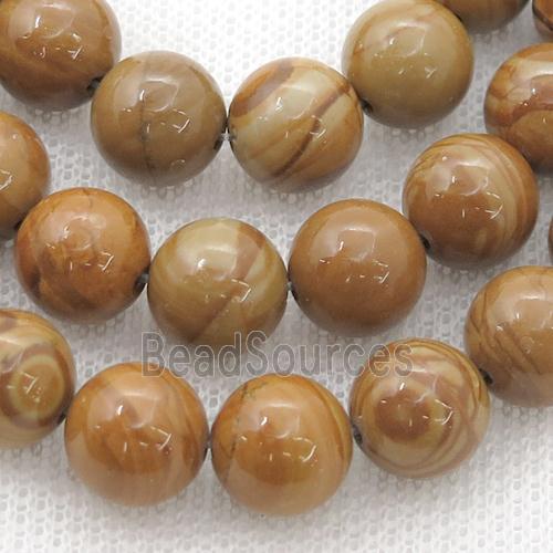 round brown Wooden Lace Jasper beads