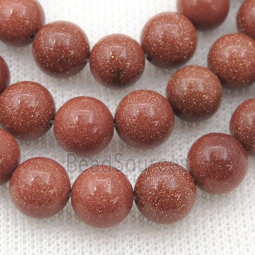 round gold SandStone beads