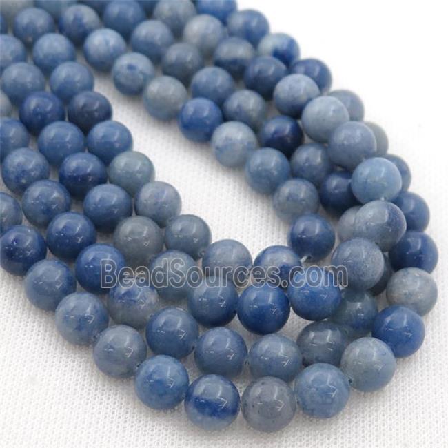 round blue Aventurine beads