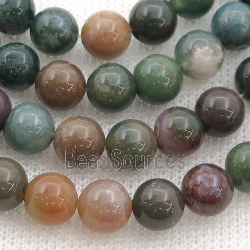 round Indian Agate beads, multi color