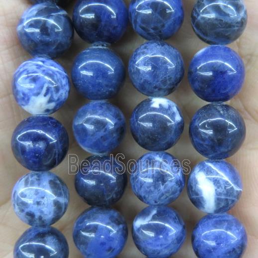 blue Sodalite beads, round