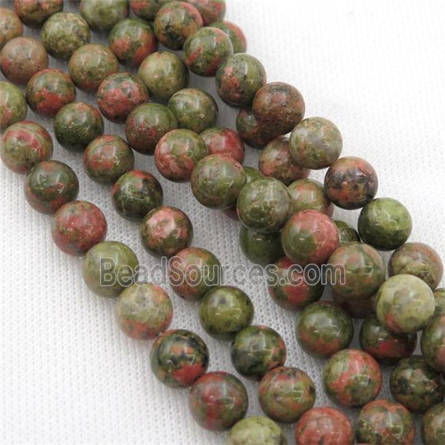 round Unakite beads