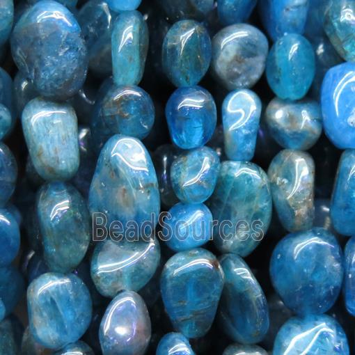 blue Apatite chip beads, freeform