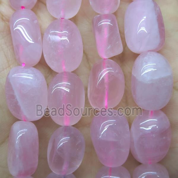 Rose Quartz beads, freeform