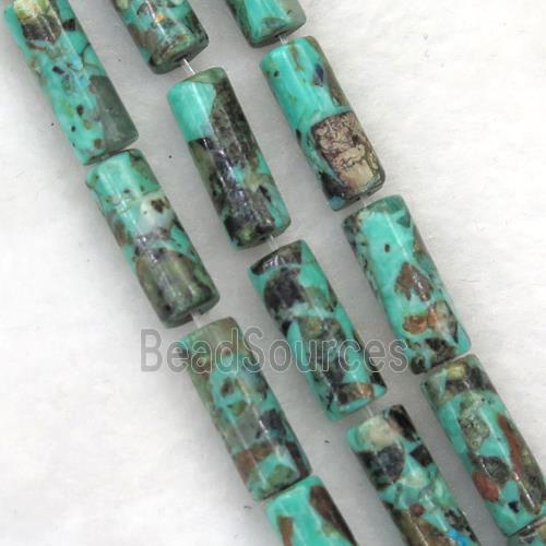 synthetical African Turquoise tube beads