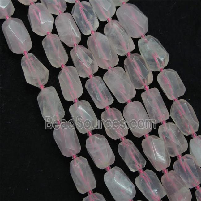 Rose Quartz nugget beads, pink, freeform