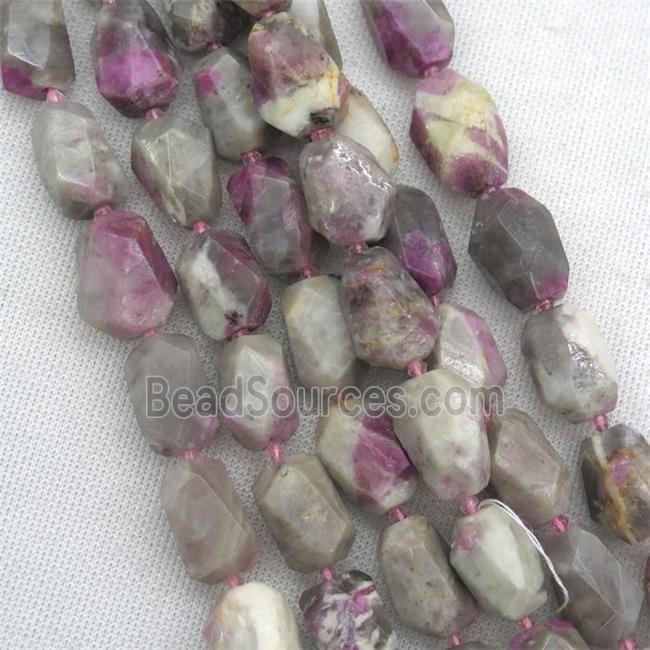 pink Tourmaline nugget beads, freeform