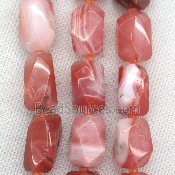 red Agate nugget beads, freeform