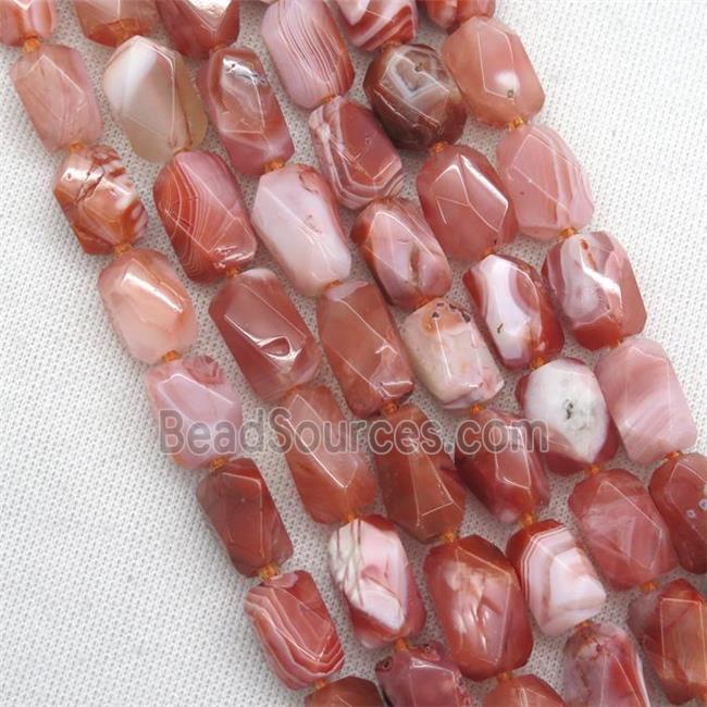 red Agate nugget beads, freeform