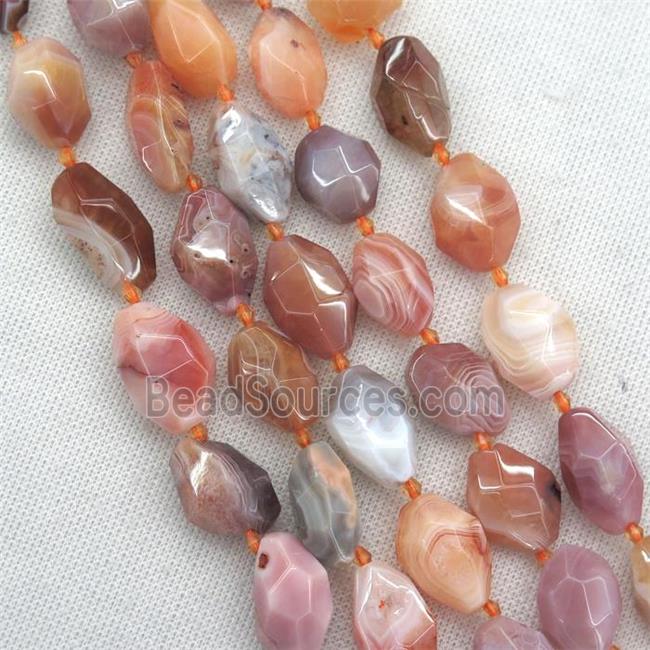 red Carnelian nugget beads, freeform