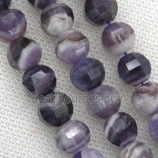 Dogtooth Amethyst beads, purple, lantern