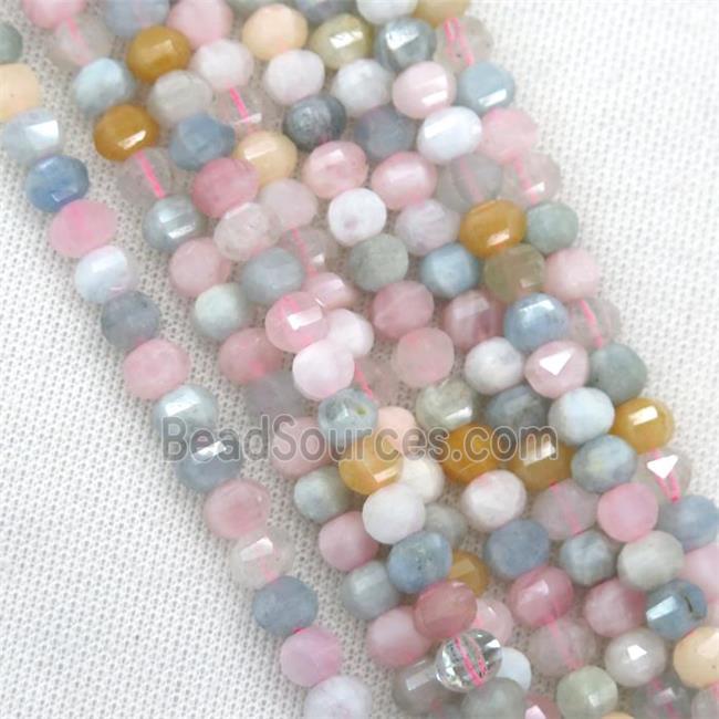 multicolor Morganite beads, lantern