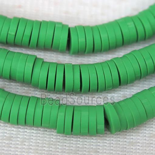 green Fimo Polymer Clay heishi beads