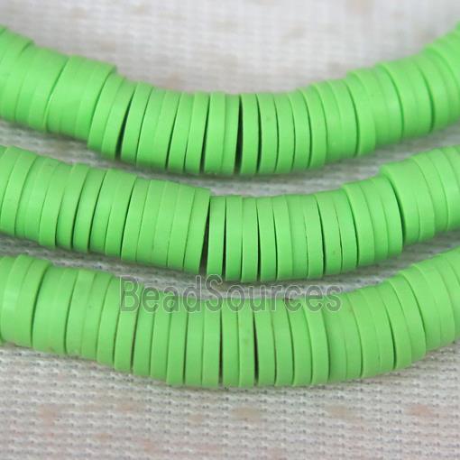 green Fimo Polymer Clay heishi beads