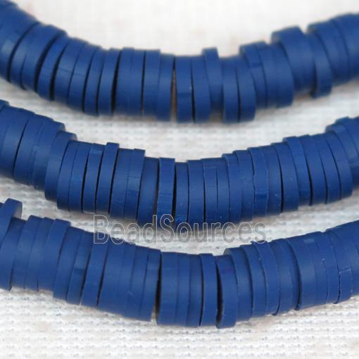 blue Fimo Polymer Clay heishi beads