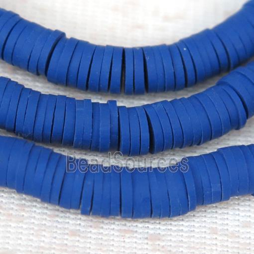 royal blue Fimo Polymer Clay heishi beads