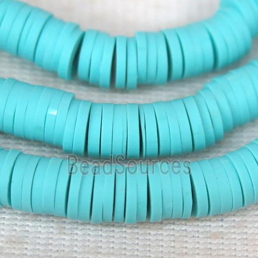 blue turq Fimo Polymer Clay heishi beads