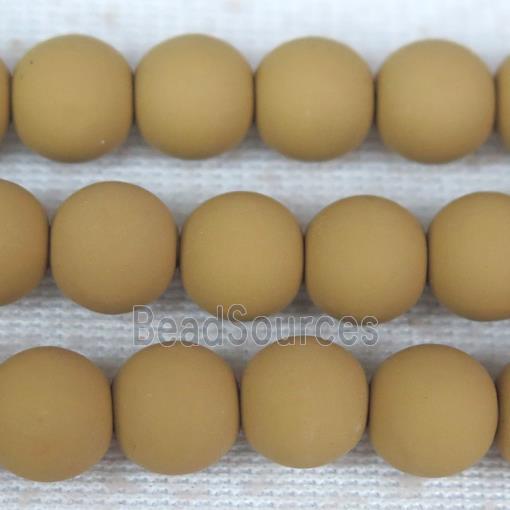 round brown Fimo Polymer Clay Beads