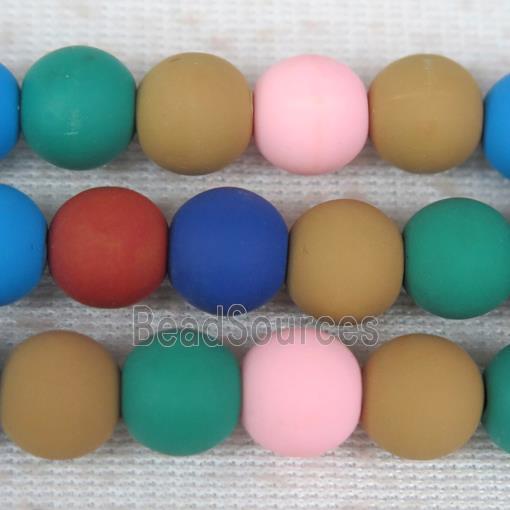 round Fimo Polymer Clay beads, mix color