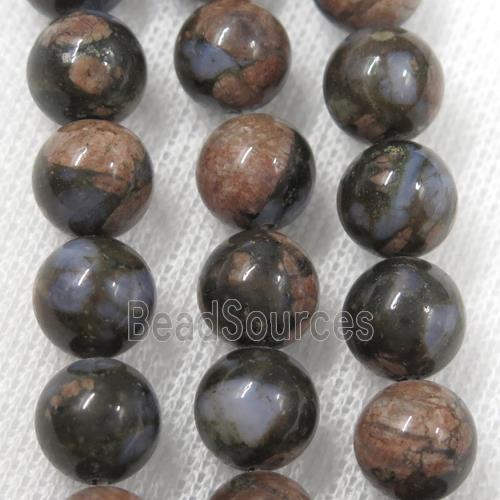 New Blue Llanite Beads Smooth Round