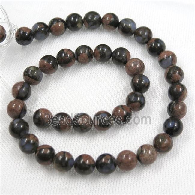 New Blue Llanite Beads Smooth Round