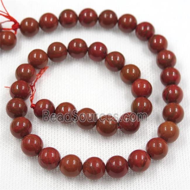 round red Cuckoo Jasper beads