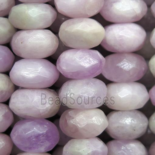 Kunzite beads, faceted rondelle