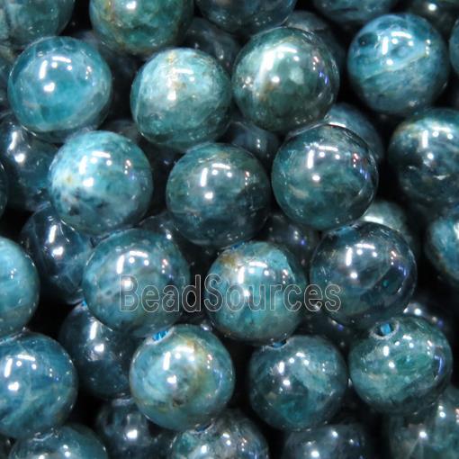 round Green Apatite Beads