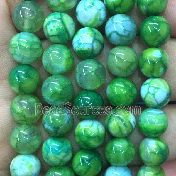 round green agate beads